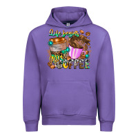 Tulip Life Begins After Coffee Urban Hoodie - CowhideDigitalArt