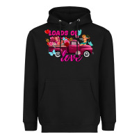 Black Loads of love Valentine's day truck Heavyweight Hoodie - FaDigitalArtStudio