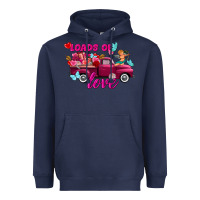 Navy Loads of love Valentine's day truck Heavyweight Hoodie - FaDigitalArtStudio