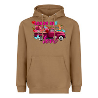 Toasted Coconut Loads of love Valentine's day truck Heavyweight Hoodie - FaDigitalArtStudio