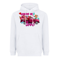 White Loads of love Valentine's day truck Heavyweight Hoodie - FaDigitalArtStudio