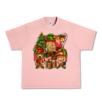 Salmon Christmas Elf Truck Urban Heavy Tee - BundleAndBundleShop
