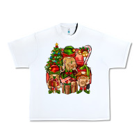 White Christmas Elf Truck Urban Heavy Tee - BundleAndBundleShop