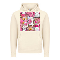 Vintage Artic Pink Christmas cute snowman Vintage Hoodie - NancyCooperArtShop