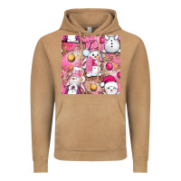 Vintage Camel Pink Christmas cute snowman Vintage Hoodie - NancyCooperArtShop