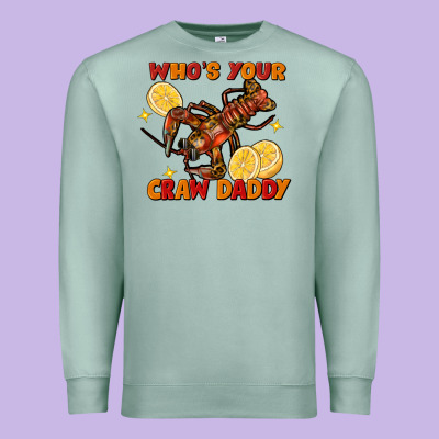 Crawfish Who's Your Craw Daddy Premium Sweatshirt Designed By Fadigitalartstudio