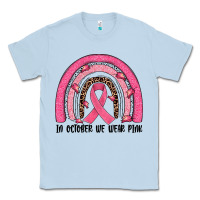 Dusty Blue in october we wear pink rainbow Classic Tee - JahusDesignShop