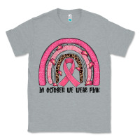 Heather Grey in october we wear pink rainbow Classic Tee - JahusDesignShop