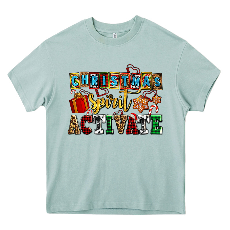 Christmas Spirit Activate Heavy Core Tee by AdoDesignShop | Teevron