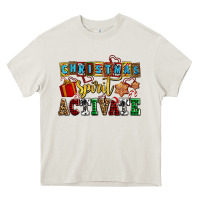 Cream christmas spirit activate Heavy Core Tee - AdoDesignShop