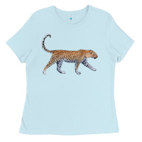 Baby Blue leopard Ladies Tee - LillyAllenDesigns