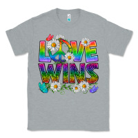 Heather Grey Pride LGBTQ+ Love Wins Classic Tee - BundleAndBundleShop