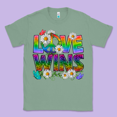 Pride Lgbtq+ Love Wins Classic Tee Designed By Bundleandbundleshop