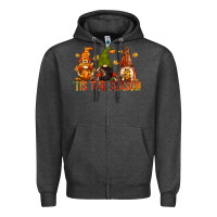Charcoal Heather tis the season gnomes Zipper Hoodie - CowGirlArtShop