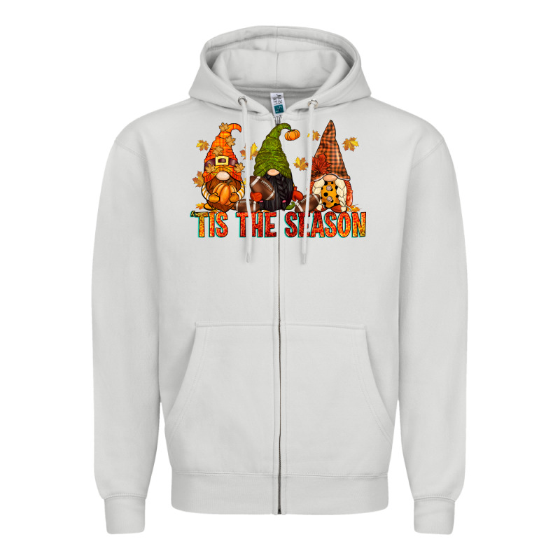 Tis The Season Gnomes Zipper Hoodie by CowGirlArtShop | Teevron