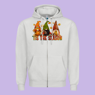 Tis The Season Gnomes Zipper Hoodie Designed By Cowgirlartshop