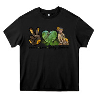 Black Peace Love Baby Baboon Heavy Core Tee - LillyAllenDesigns