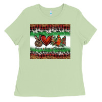 Matcha Peace Love Christmas Trees Ladies Tee - Jasminsmagicworld