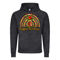 Vintage Black Happy holidays elf gnome Vintage Hoodie - NancyCooperArtShop