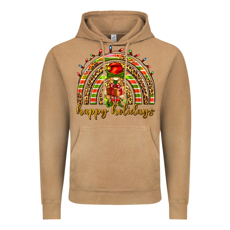 Happy Holidays Elf Gnome Vintage Hoodie by NancyCooperArtShop | Teevron