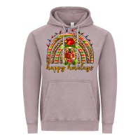 Vintage Zinc Happy holidays elf gnome Vintage Hoodie - NancyCooperArtShop