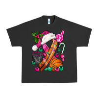Pigment Black Pink Christmas Breast Cancer Ribbon Basketball Urban Heavy Tee - BundleAndBundleShop