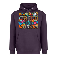 Plum child welfare worker Heavyweight Hoodie - OliviaCreatesArt