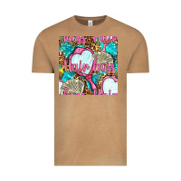 Vintage Camel hair boss and hand mirror with money and leopard seamless pattern bbs Vintage Tee - BundleAndBundleShop