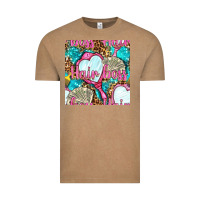 Vintage Coffee hair boss and hand mirror with money and leopard seamless pattern bbs Vintage Tee - BundleAndBundleShop