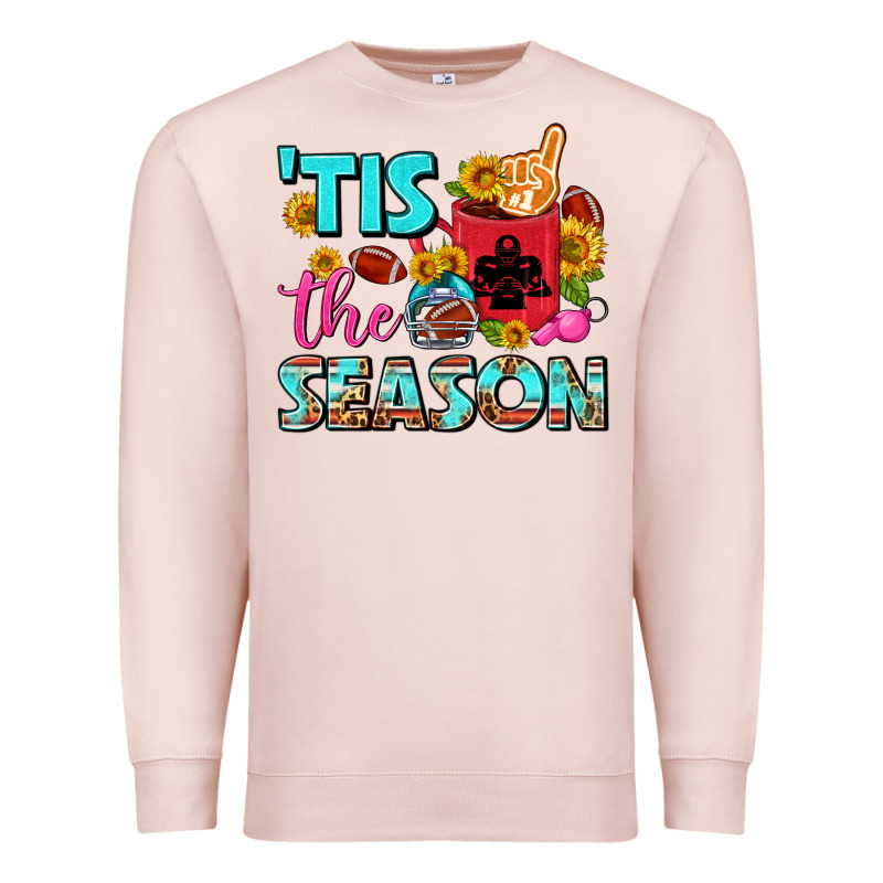 Tis The Season Football Coffee Mug Premium Sweatshirt by FaDigitalArtStudio | Teevron