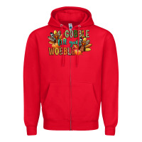 Red gobble till you wobble Zipper Hoodie - CowGirlArtShop