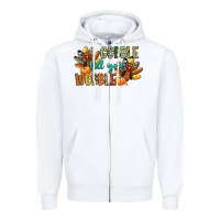 White gobble till you wobble Zipper Hoodie - CowGirlArtShop