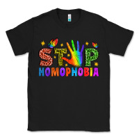 Black Western Stop Homophobia Classic Tee - BundleAndBundleShop