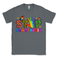 Charcoal Heather Western Stop Homophobia Classic Tee - BundleAndBundleShop