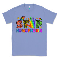 Colony Blue Western Stop Homophobia Classic Tee - BundleAndBundleShop