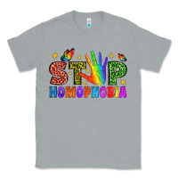Heather Grey Western Stop Homophobia Classic Tee - BundleAndBundleShop