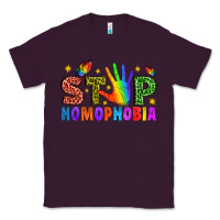 Plum Western Stop Homophobia Classic Tee - BundleAndBundleShop