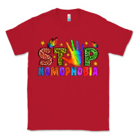 Red Western Stop Homophobia Classic Tee - BundleAndBundleShop