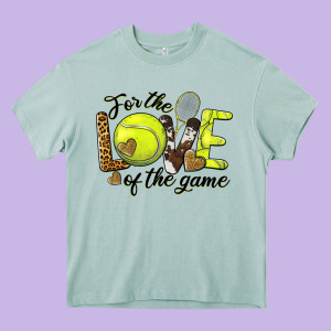 For The Love Of The Game Tennis Heavy Core Tee Designed By Barkaloodesign