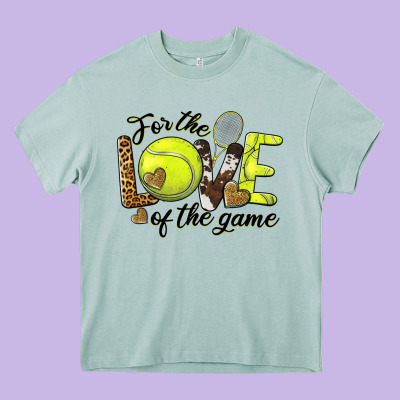 For The Love Of The Game Tennis Heavy Core Tee Designed By Barkaloodesign