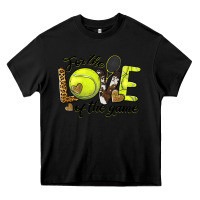 Black for the love of the game tennis Heavy Core Tee - BarkalooDesign