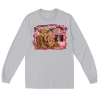 Moon Dust valentines day mama cow and baby cows Long Sleeve Tee - RanaPortraitStore