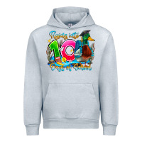 Heather Grey name flying into 100 days of school Urban Hoodie - CowhideDigitalArt