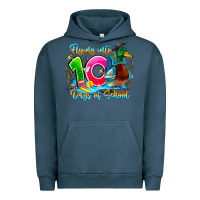 Pigment Midnight Navy name flying into 100 days of school Urban Hoodie - CowhideDigitalArt