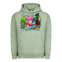 Pigment Oil Green name flying into 100 days of school Urban Hoodie - CowhideDigitalArt