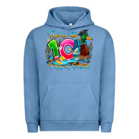 Pigment Pebble Blue name flying into 100 days of school Urban Hoodie - CowhideDigitalArt
