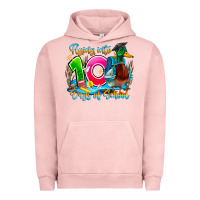 Pigment Salmon name flying into 100 days of school Urban Hoodie - CowhideDigitalArt