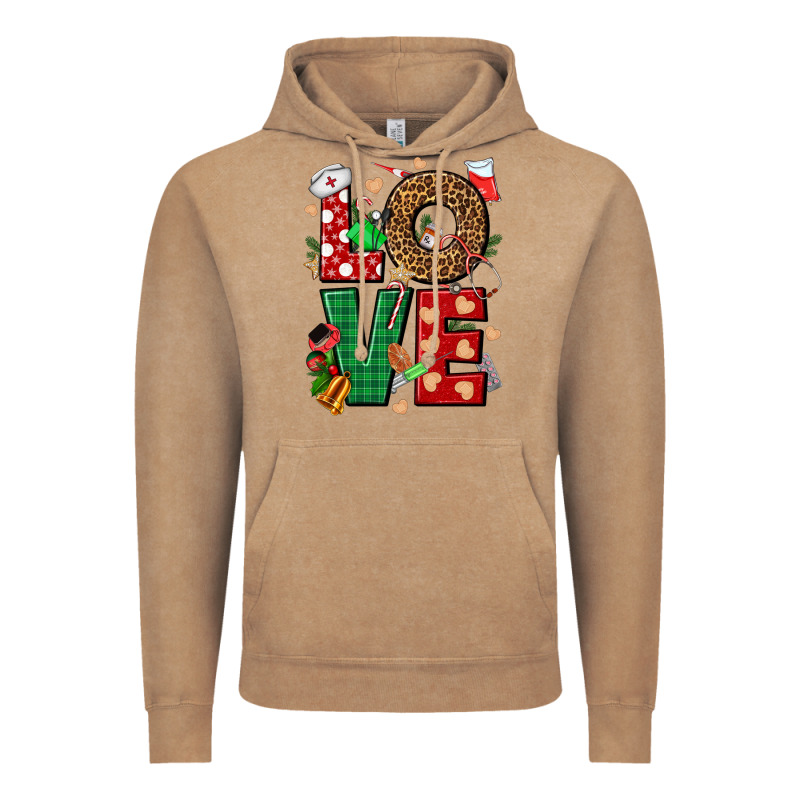 Love Nurse Christmas Vintage Hoodie by NancyCooperArtShop | Teevron