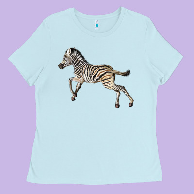 Baby Zebra Ladies Tee Designed By Lillyallendesigns