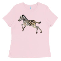 Bubblegum Pink Baby Zebra Ladies Tee - LillyAllenDesigns